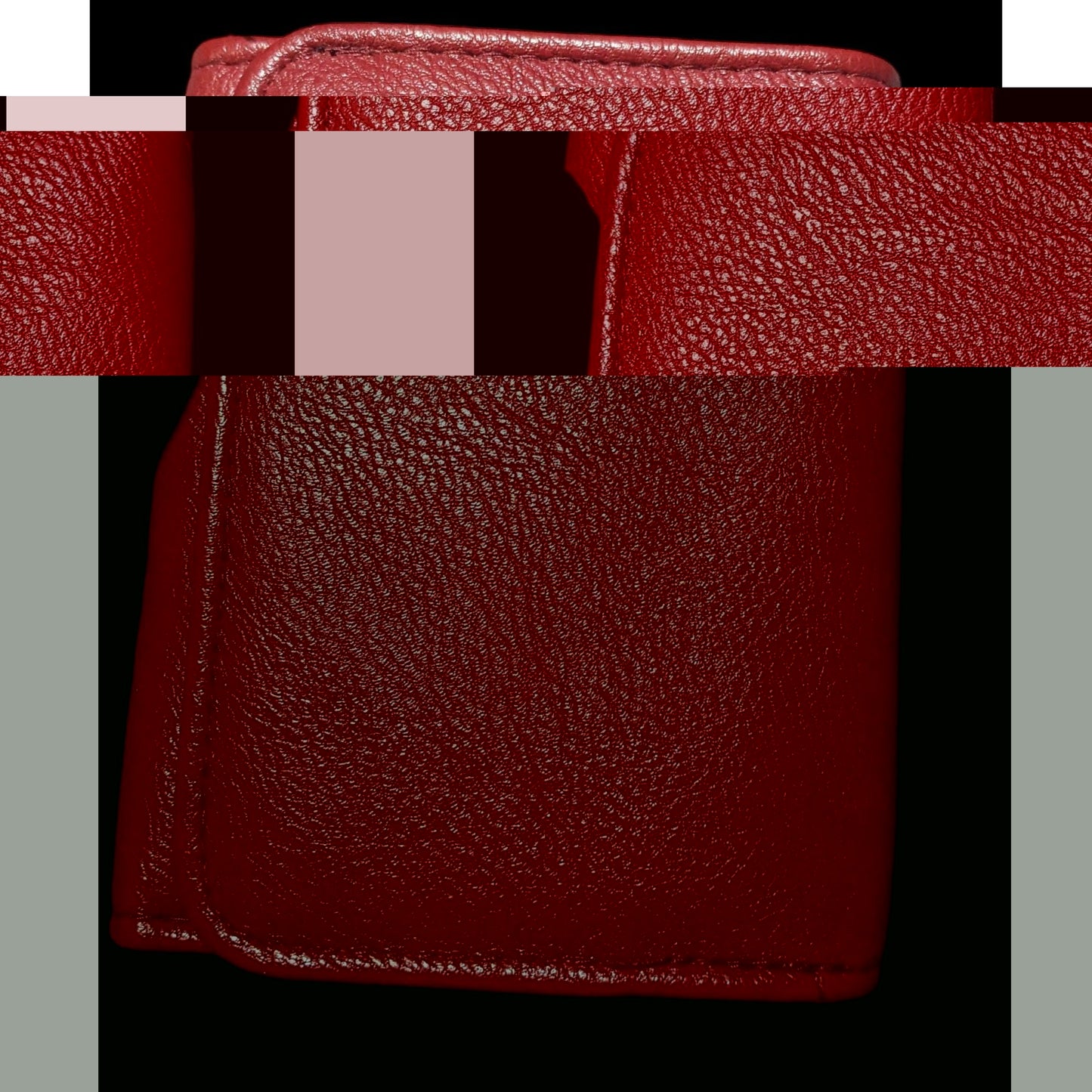 Red Pebbled Faux Leather RFID Wallet by Safe Keeper