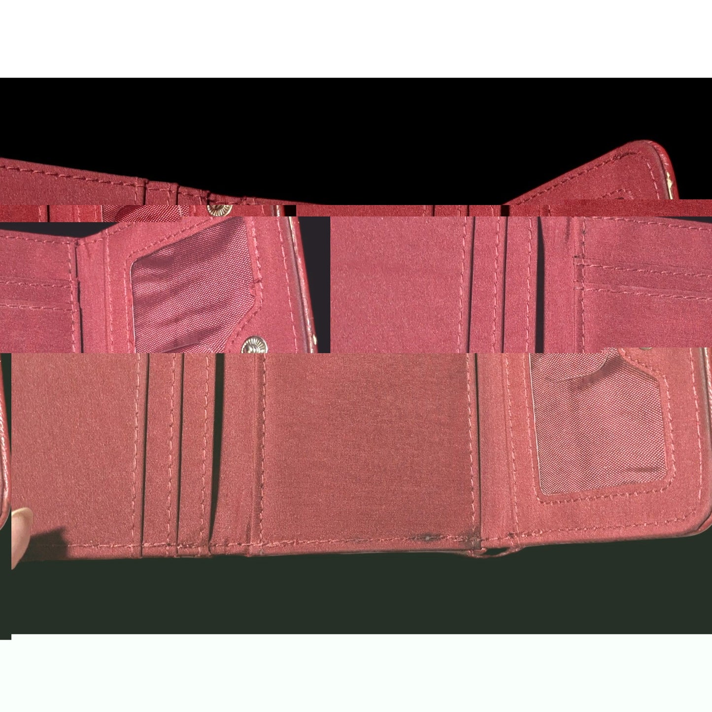 Red Pebbled Faux Leather RFID Wallet by Safe Keeper