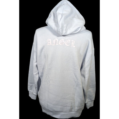 Precious Moments Angel Light Blue Super Soft Oversized Hoodie Size Small