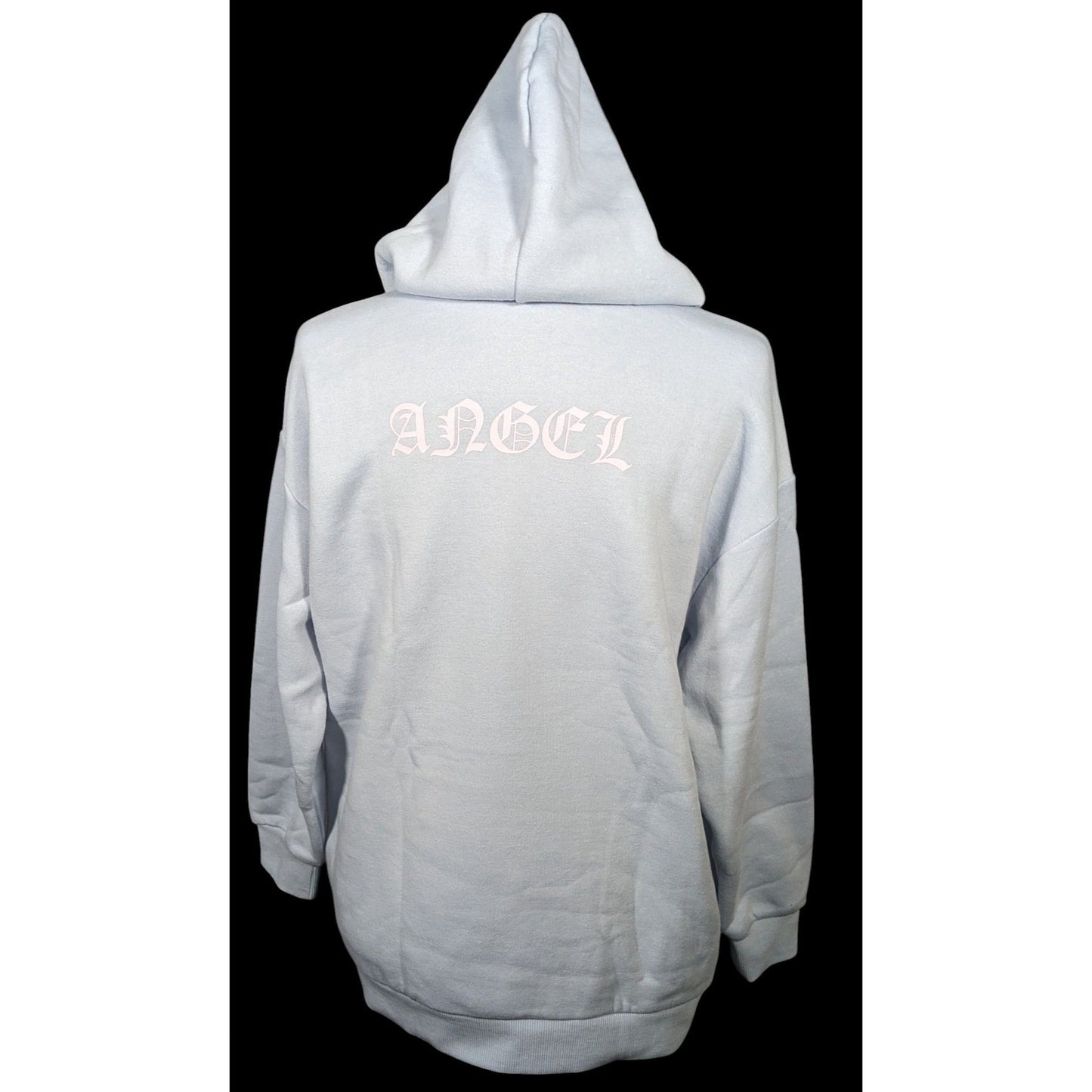 Precious Moments Angel Light Blue Super Soft Oversized Hoodie Size Small