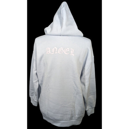 Precious Moments Angel Light Blue Super Soft Oversized Hoodie Size Small
