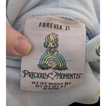 Precious Moments Angel Light Blue Super Soft Oversized Hoodie Size Small