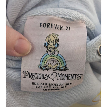 Precious Moments Angel Light Blue Super Soft Oversized Hoodie Size Small