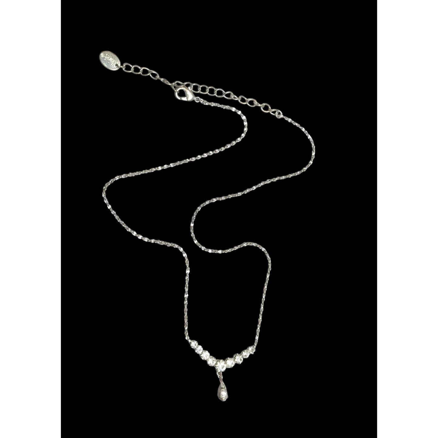 Claires Y2K Rhinestone Glam Prom Necklace