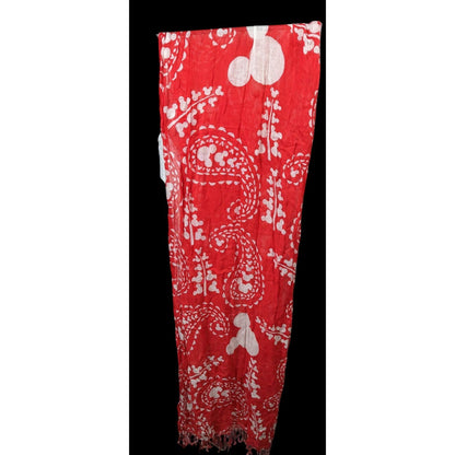 Disney Mickey Mouse Red And White Lightweight Scarf