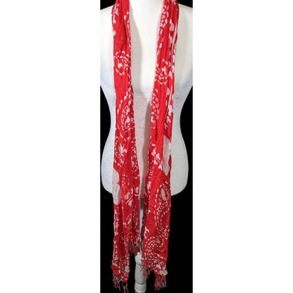 Disney Mickey Mouse Red And White Lightweight Scarf