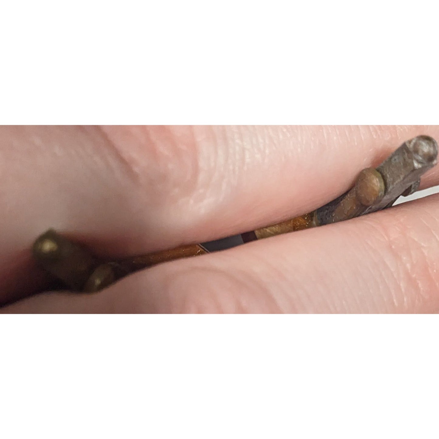 Vintage Brown Wood Square Retro Cuff Links