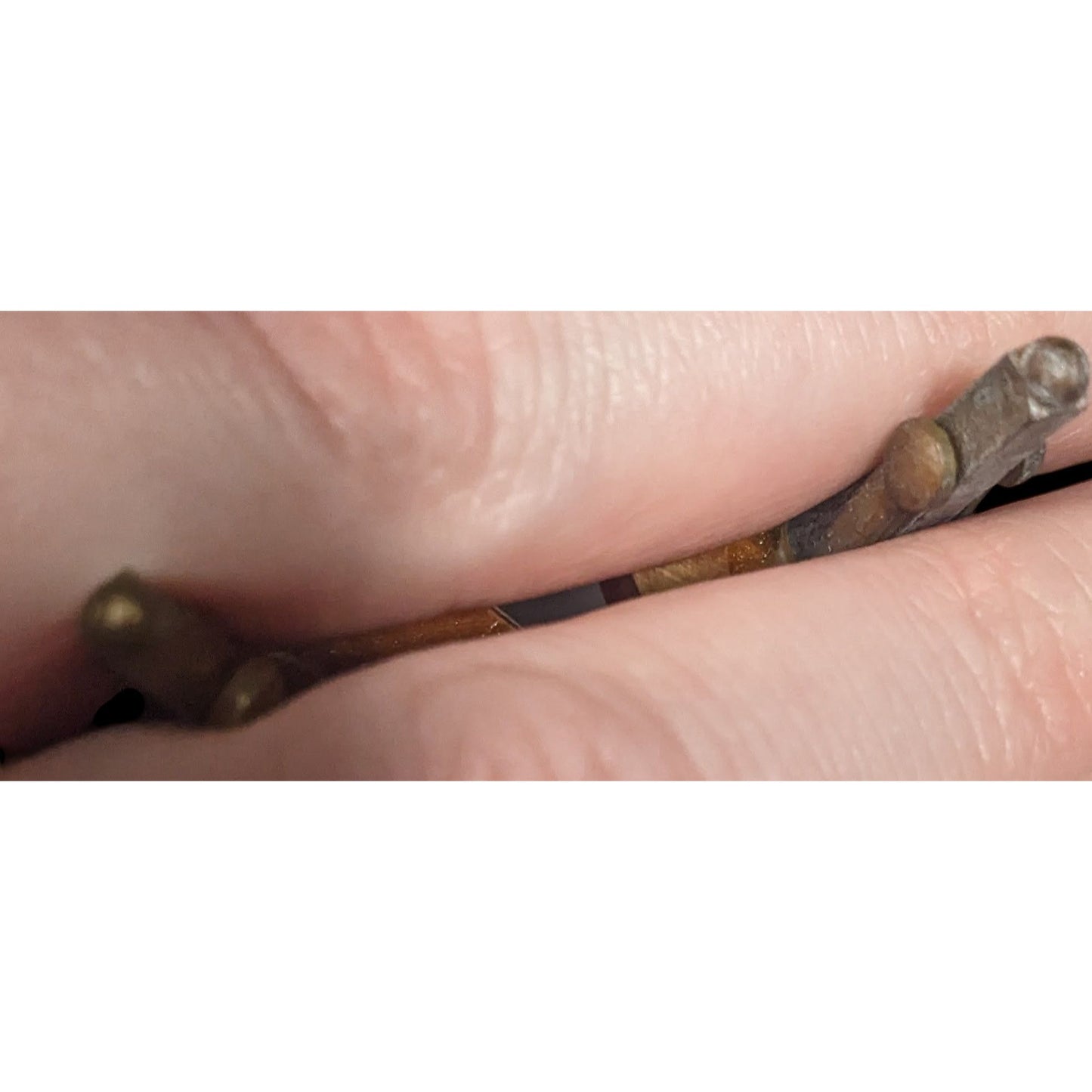 Vintage Brown Wood Square Retro Cuff Links