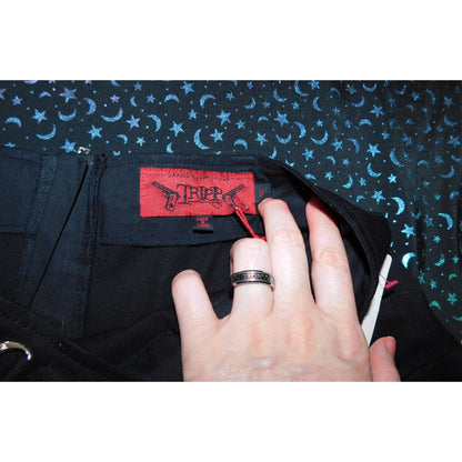 Tripp Discontinued Gothic Black Double Corset Front Garter Skirt