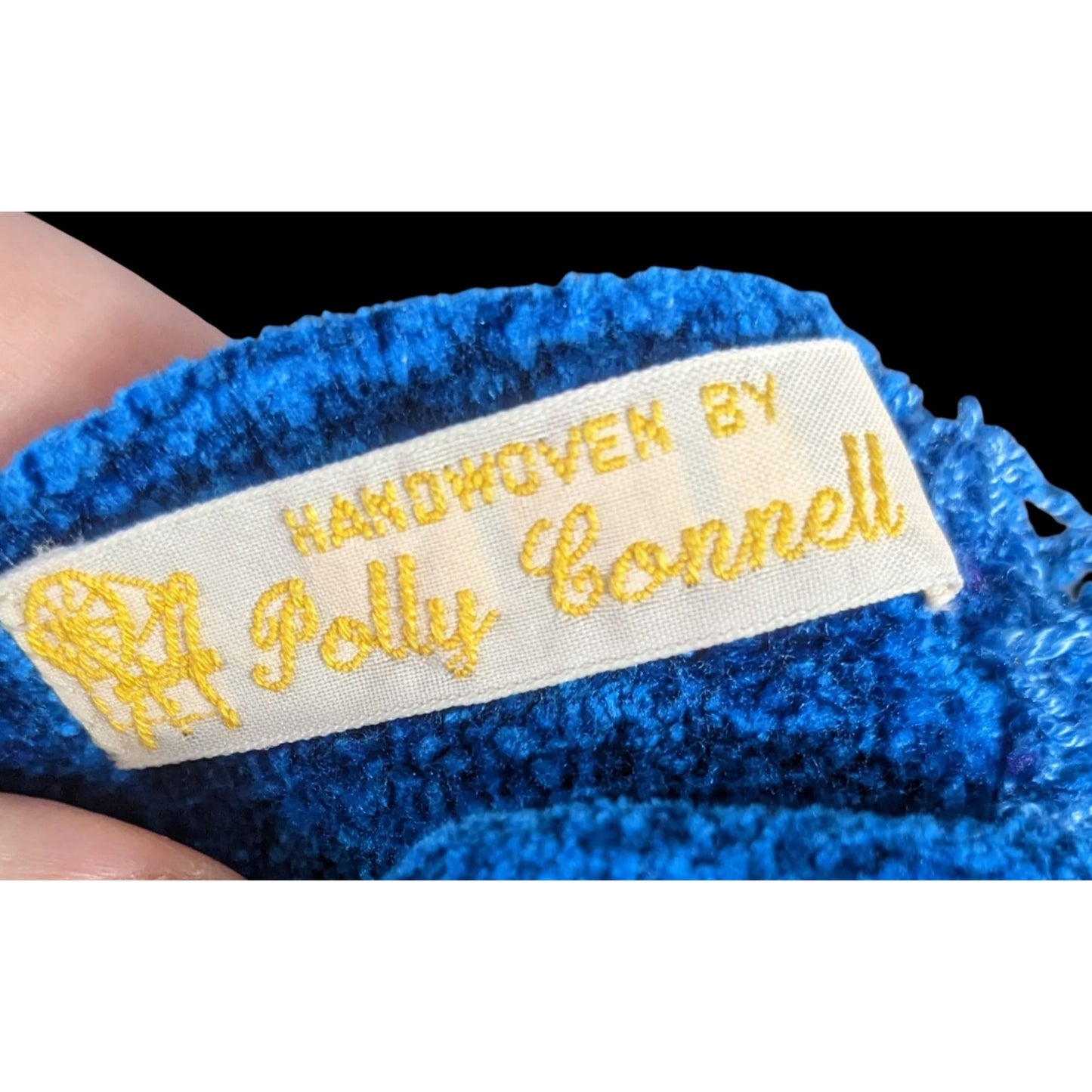 Cozy Ombre Handwoven By Polly Connell Blue & Purple Chenille Scarf With Fringe