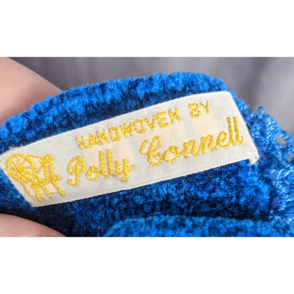 Cozy Ombre Handwoven By Polly Connell Blue & Purple Chenille Scarf With Fringe