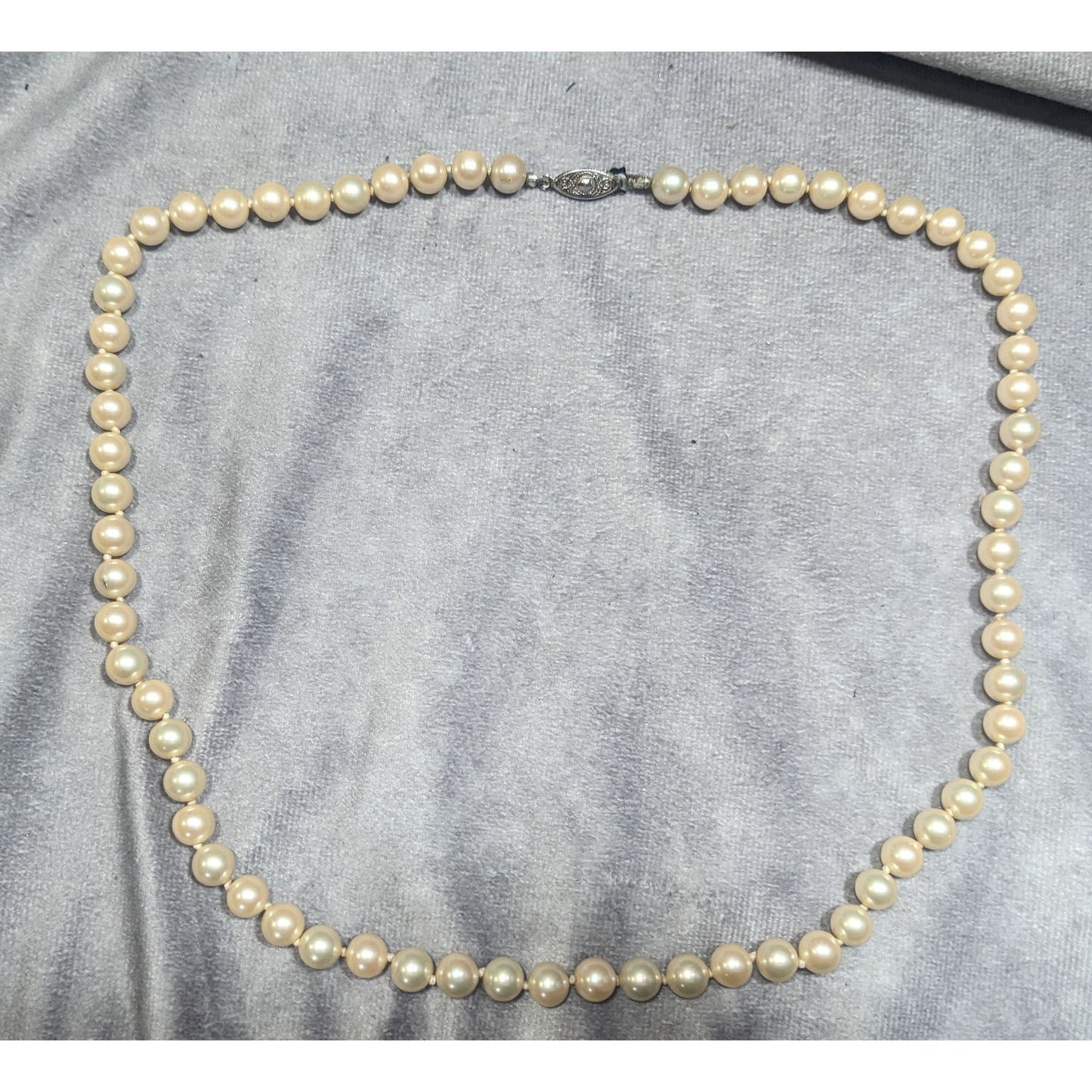 Vintage Glam Glass Pearl Beaded Necklace