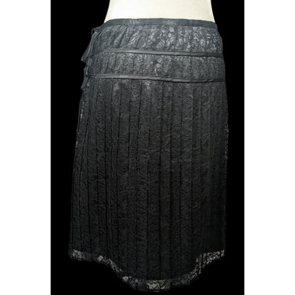 Apostrophe Gothic Lace Pleated Side Tie Formal Skirt Size 10