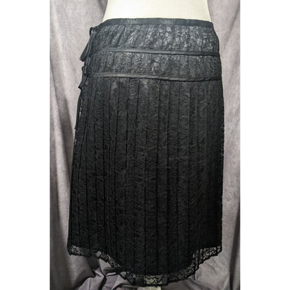 Apostrophe Gothic Lace Pleated Side Tie Formal Skirt Size 10