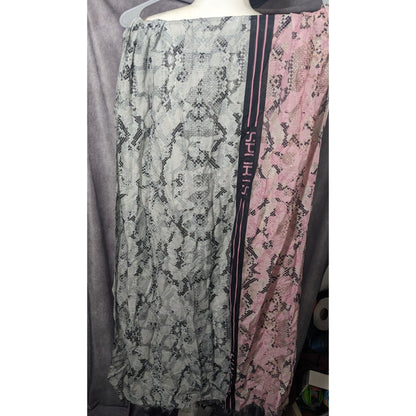 Marc Cain Sports Grey And Pink Snake Print Scarf