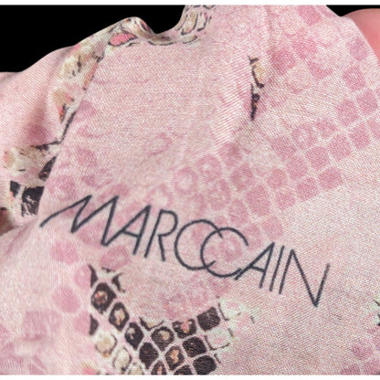 Marc Cain Sports Grey And Pink Snake Print Scarf