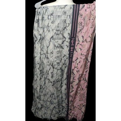 Marc Cain Sports Grey And Pink Snake Print Scarf