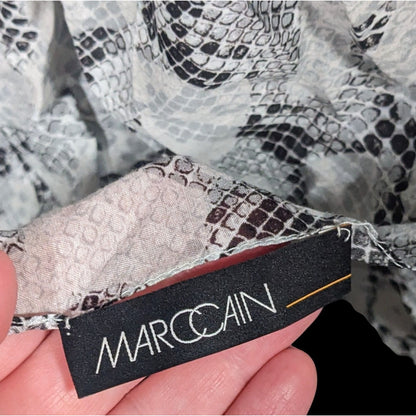 Marc Cain Sports Grey And Pink Snake Print Scarf
