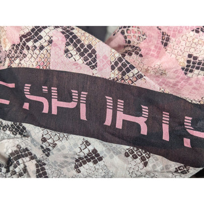 Marc Cain Sports Grey And Pink Snake Print Scarf