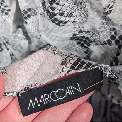 Marc Cain Sports Grey And Pink Snake Print Scarf