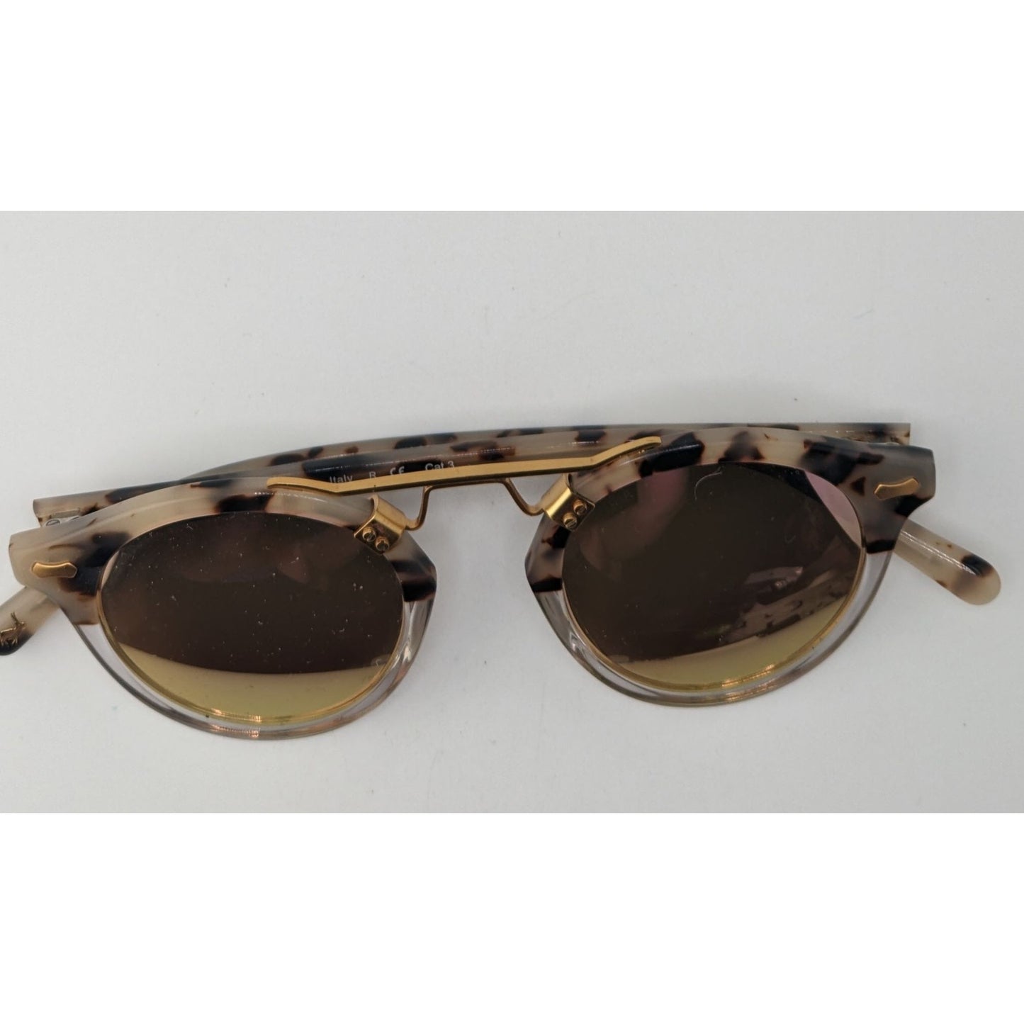 Carfia Retro Polarized Tortoise Sunglasses Gold Bridge