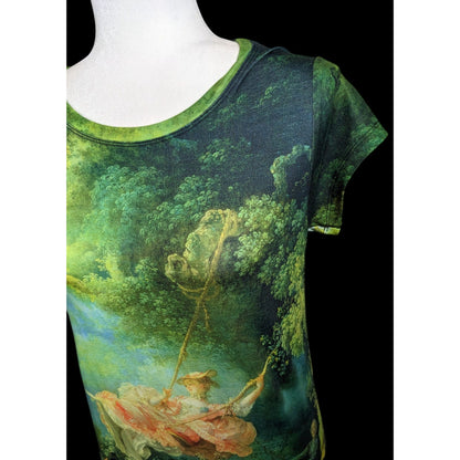 Cacofonia Milano The Swing Art Print Shirt Size Medium