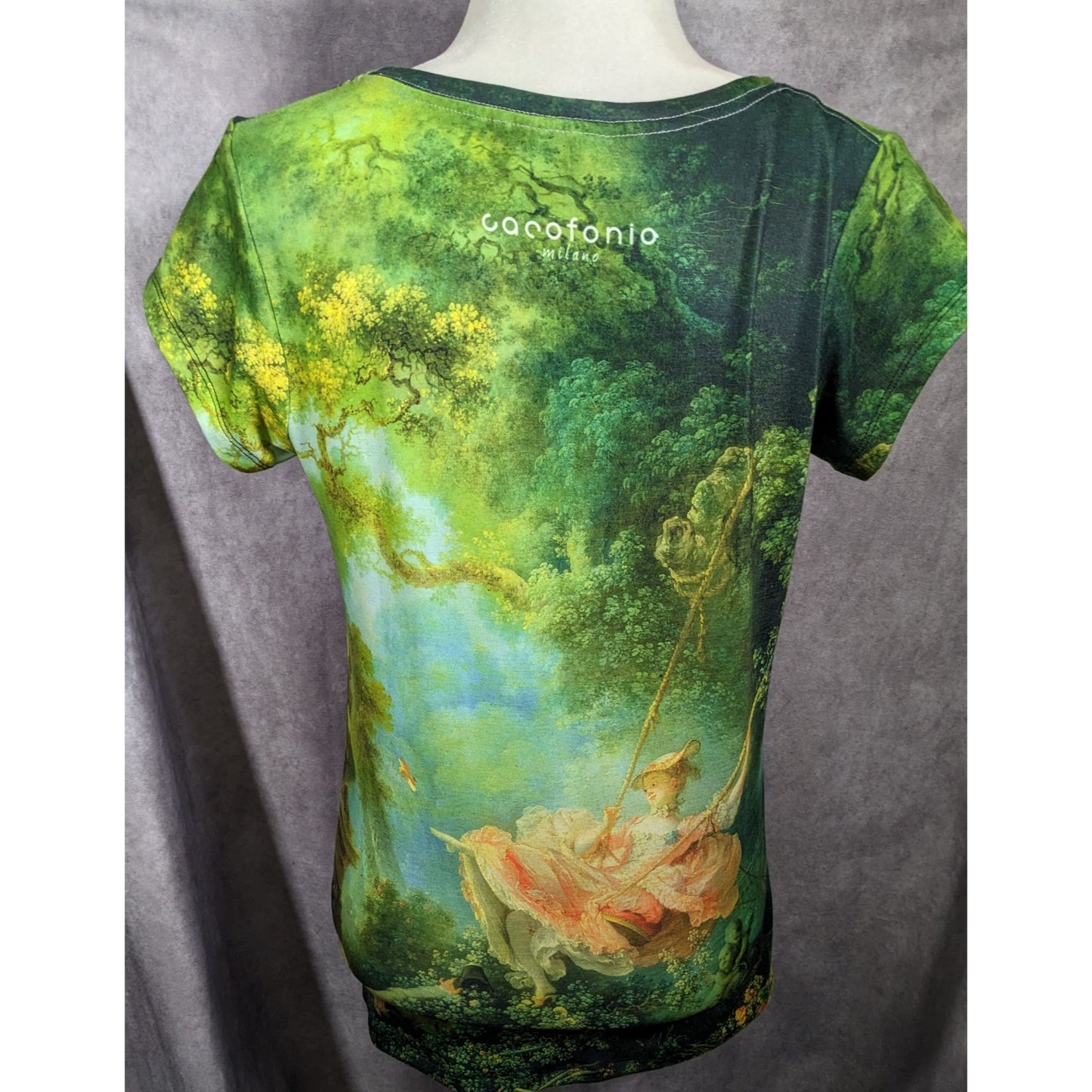 Cacofonia Milano The Swing Art Print Shirt Size Medium