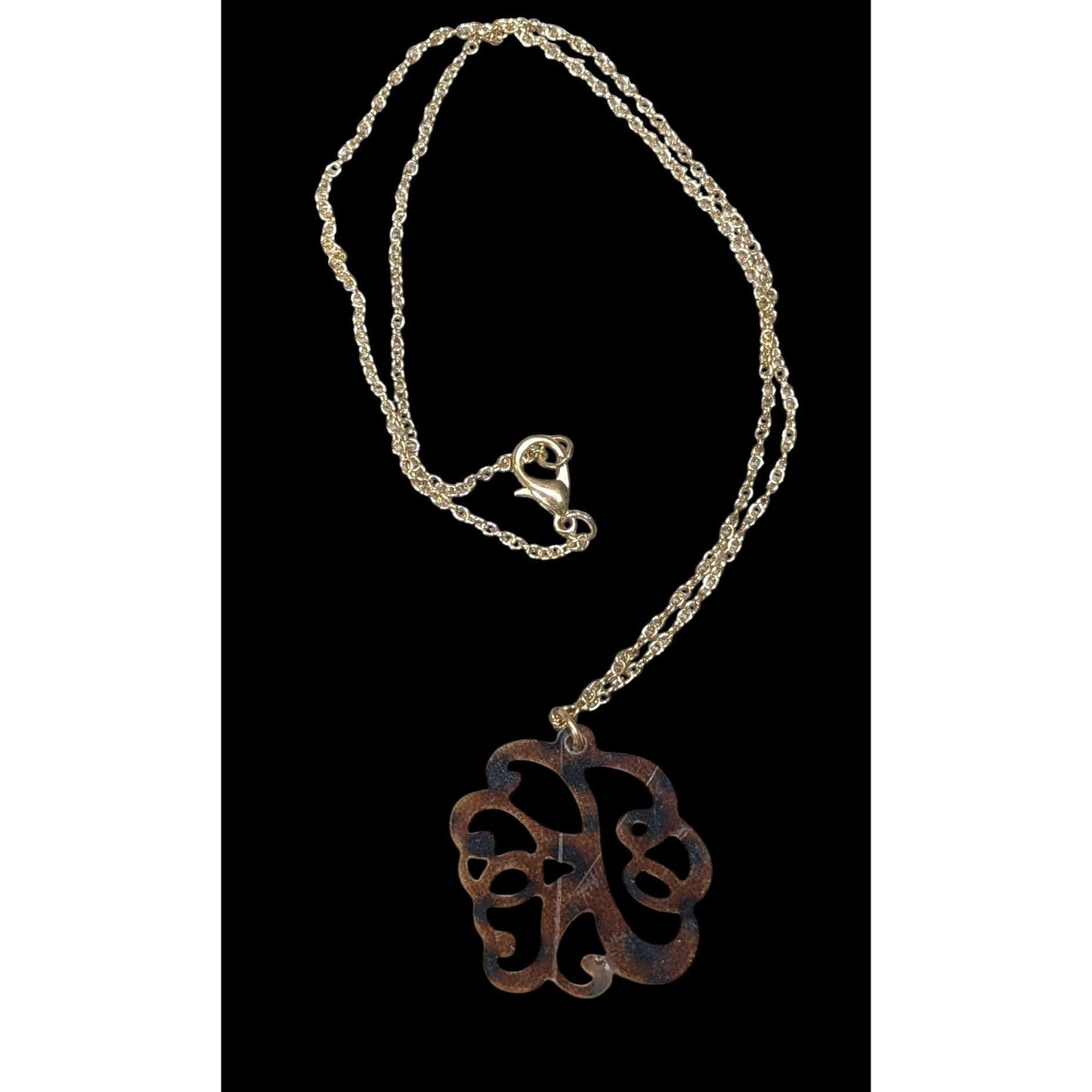 Acrylic Tortoise Abstract Pendant Necklace