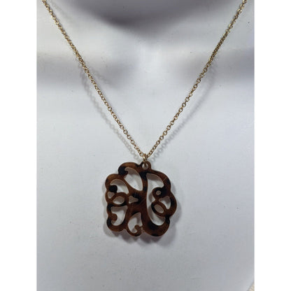 Acrylic Tortoise Abstract Pendant Necklace