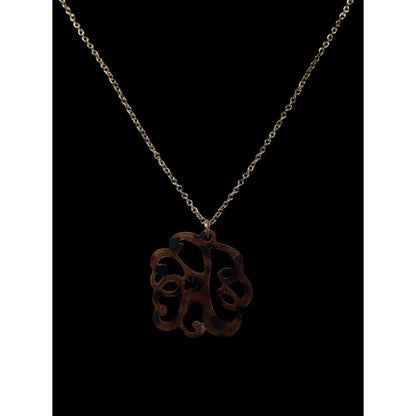 Acrylic Tortoise Abstract Pendant Necklace