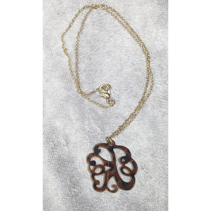 Acrylic Tortoise Abstract Pendant Necklace