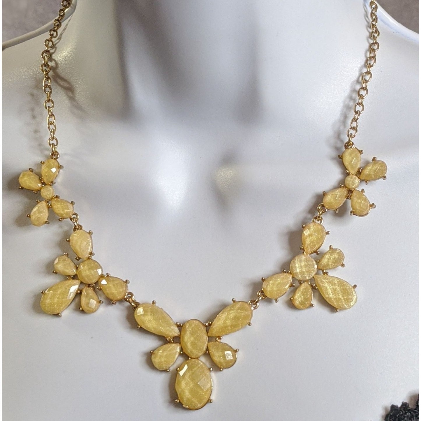 Simply Vera Vera Wang Yellow Gold-Tone Floral Statement Necklace