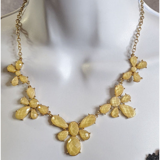 Simply Vera Vera Wang Yellow Gold-Tone Floral Statement Necklace
