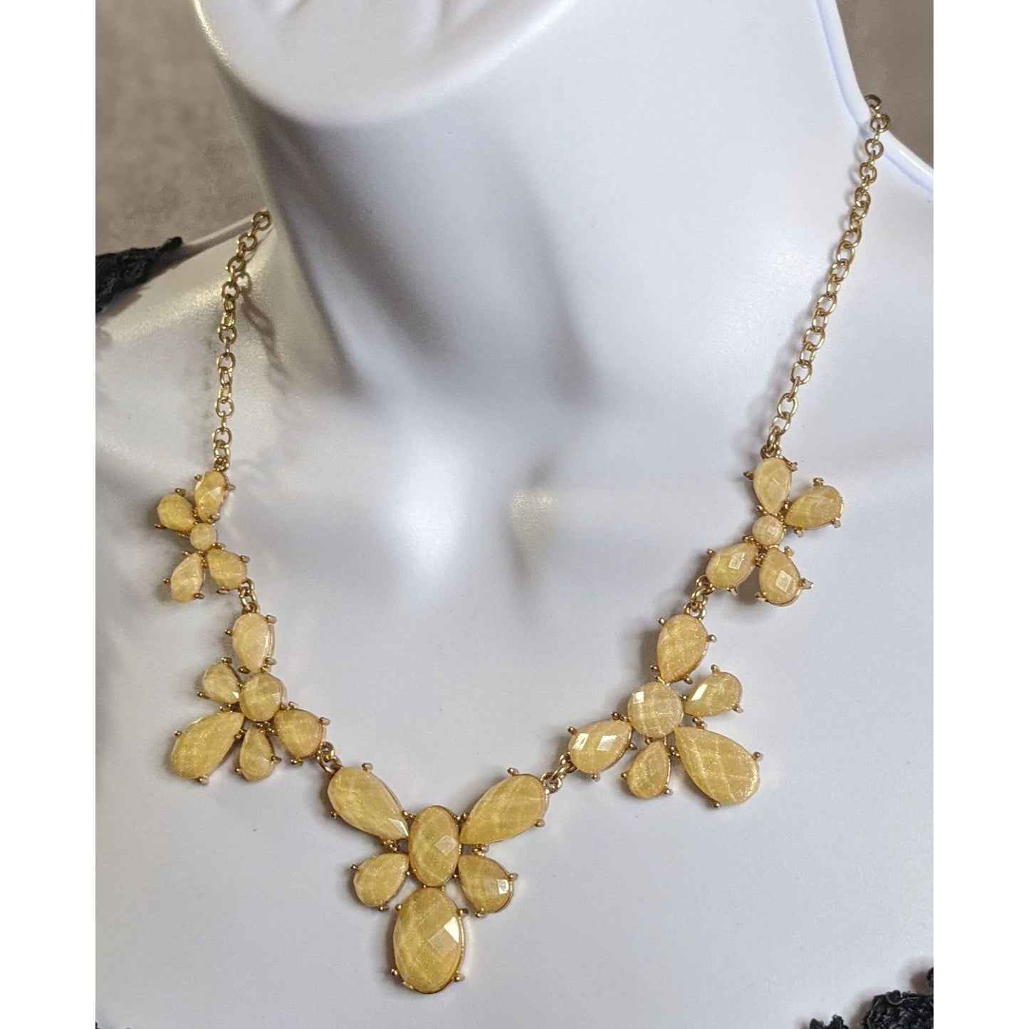 Simply Vera Vera Wang Yellow Gold-Tone Floral Statement Necklace