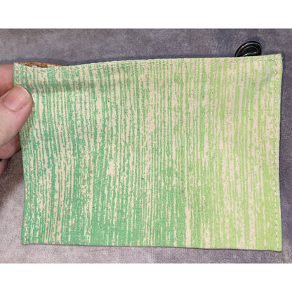 Boho EcoTools Green Cork Trim Cosmetic Makeup Zipper Pouch Travel Bag
