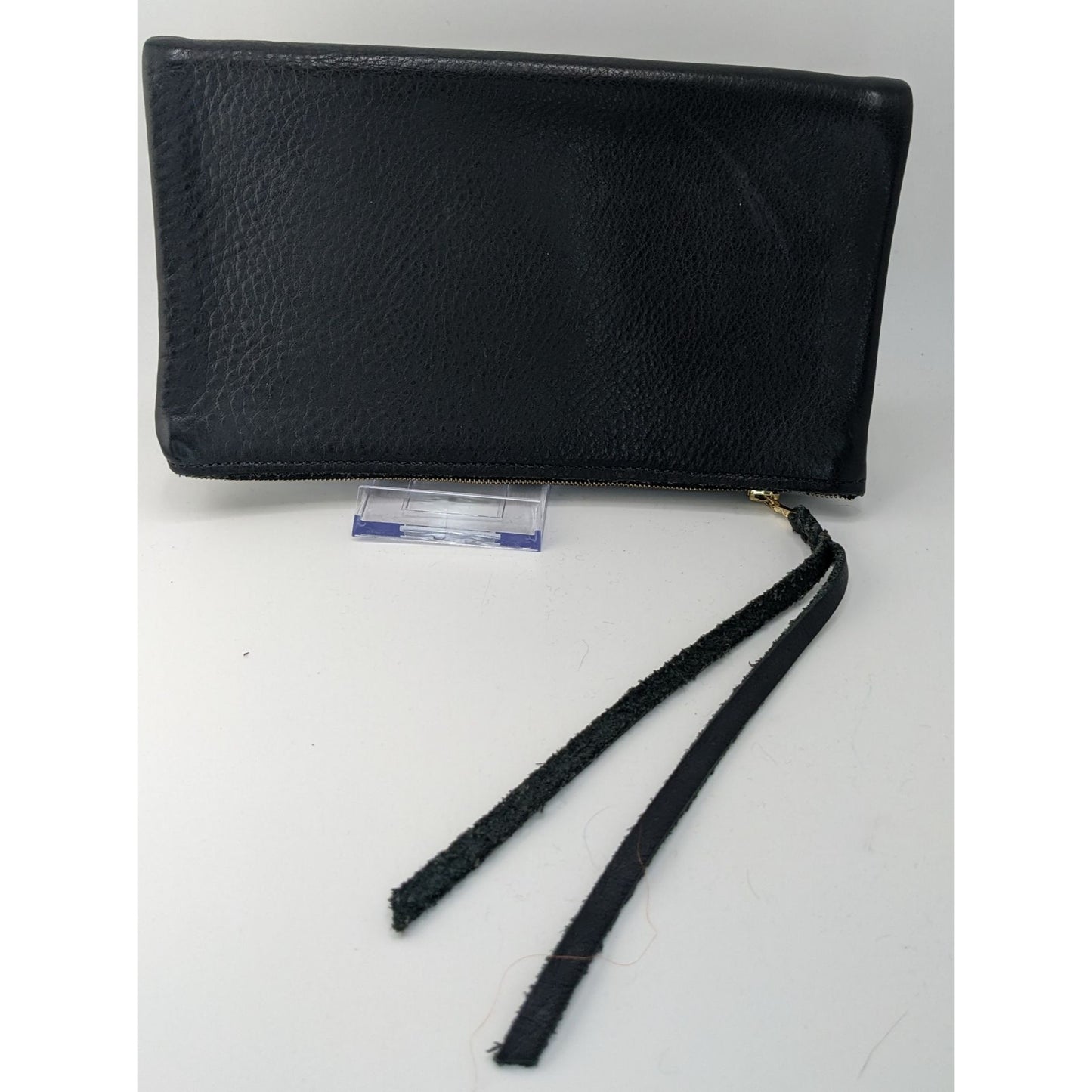 Western Ranchlands Black Leather Fold Over Clutch Chico Basin Ranch USA