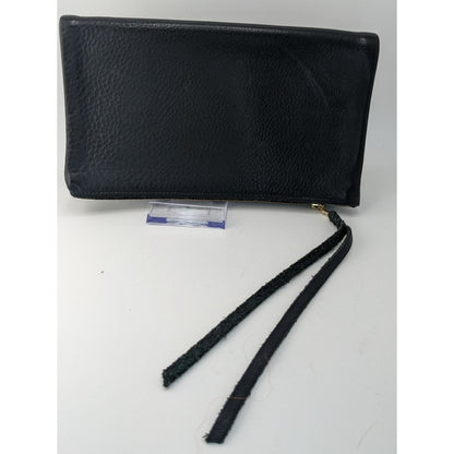 Western Ranchlands Black Leather Fold Over Clutch Chico Basin Ranch USA