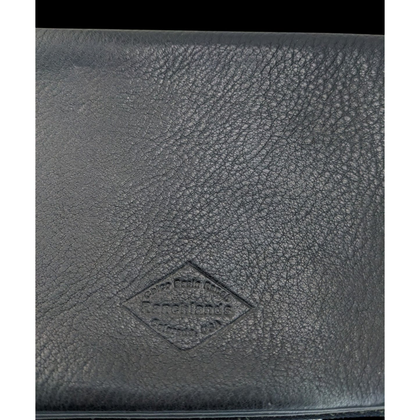 Western Ranchlands Black Leather Fold Over Clutch Chico Basin Ranch USA