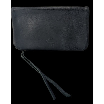Western Ranchlands Black Leather Fold Over Clutch Chico Basin Ranch USA