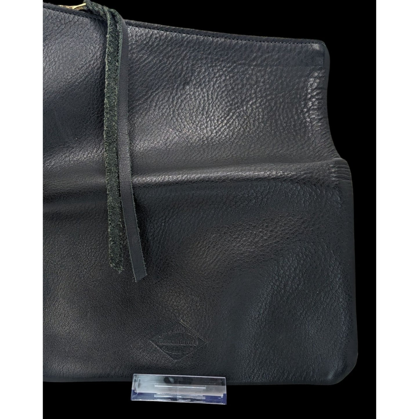 Western Ranchlands Black Leather Fold Over Clutch Chico Basin Ranch USA