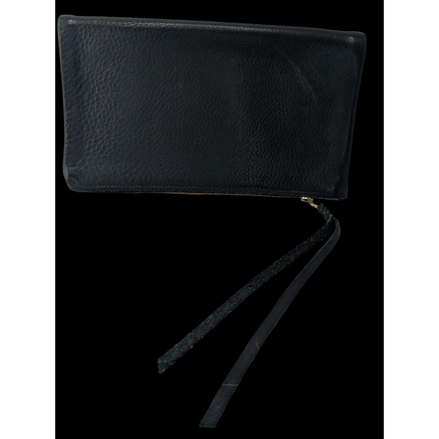 Western Ranchlands Black Leather Fold Over Clutch Chico Basin Ranch USA