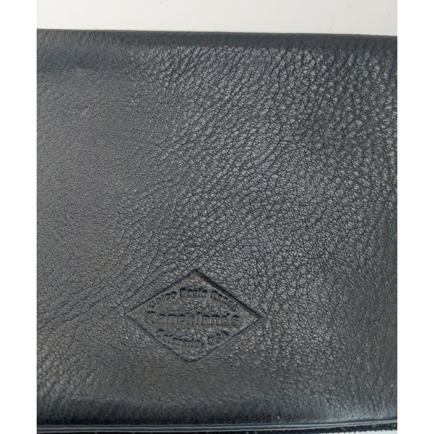 Western Ranchlands Black Leather Fold Over Clutch Chico Basin Ranch USA