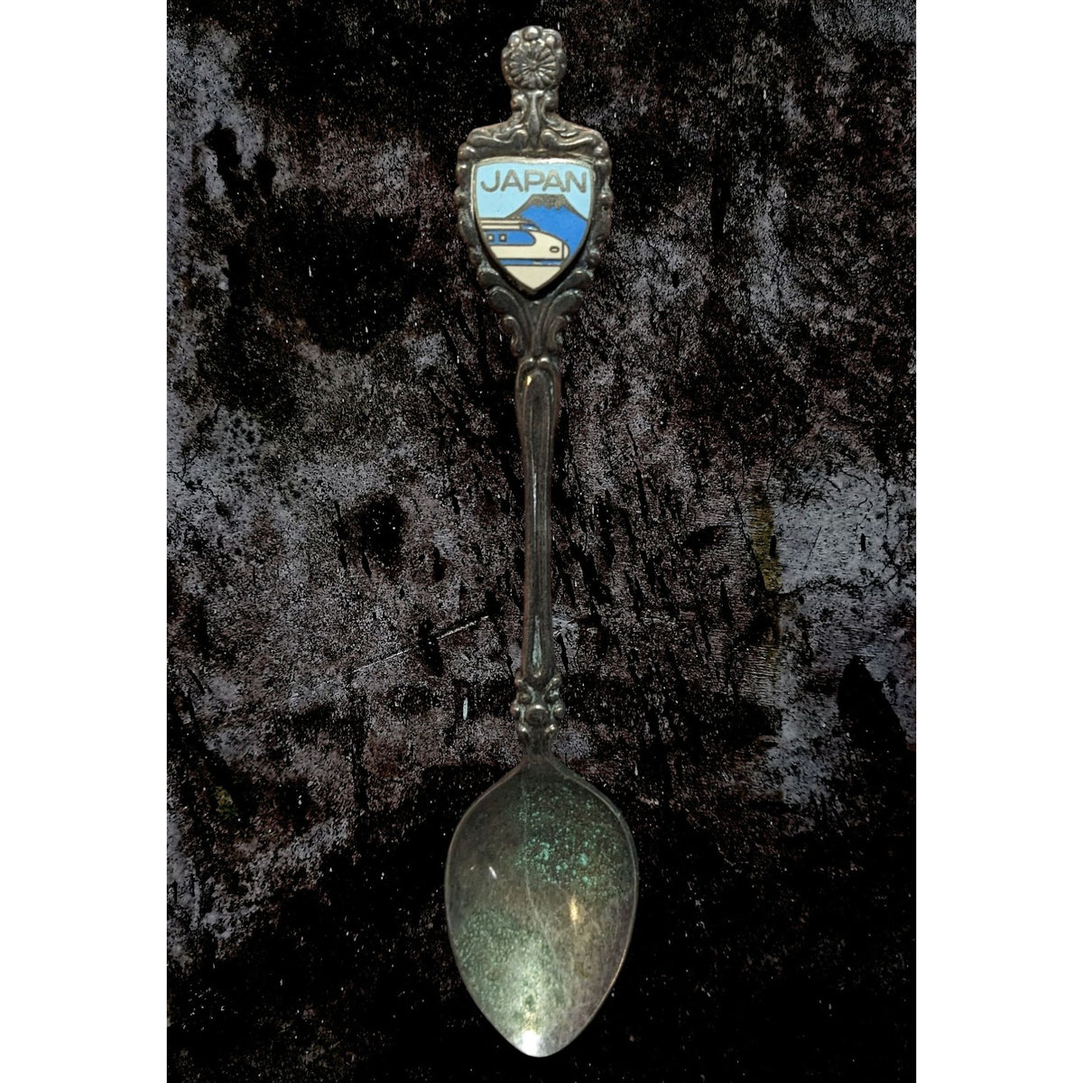 Vintage Travel Nickel Silver Silver Tone Japan Souvenir Spoon 4 3/4 Inch