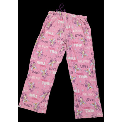 Disney Tinkerbell Pink Flannel Lounge Pajama Pants