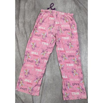 Disney Tinkerbell Pink Flannel Lounge Pajama Pants