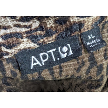 Apt 9 Brown And Black Leopard Print Blouse