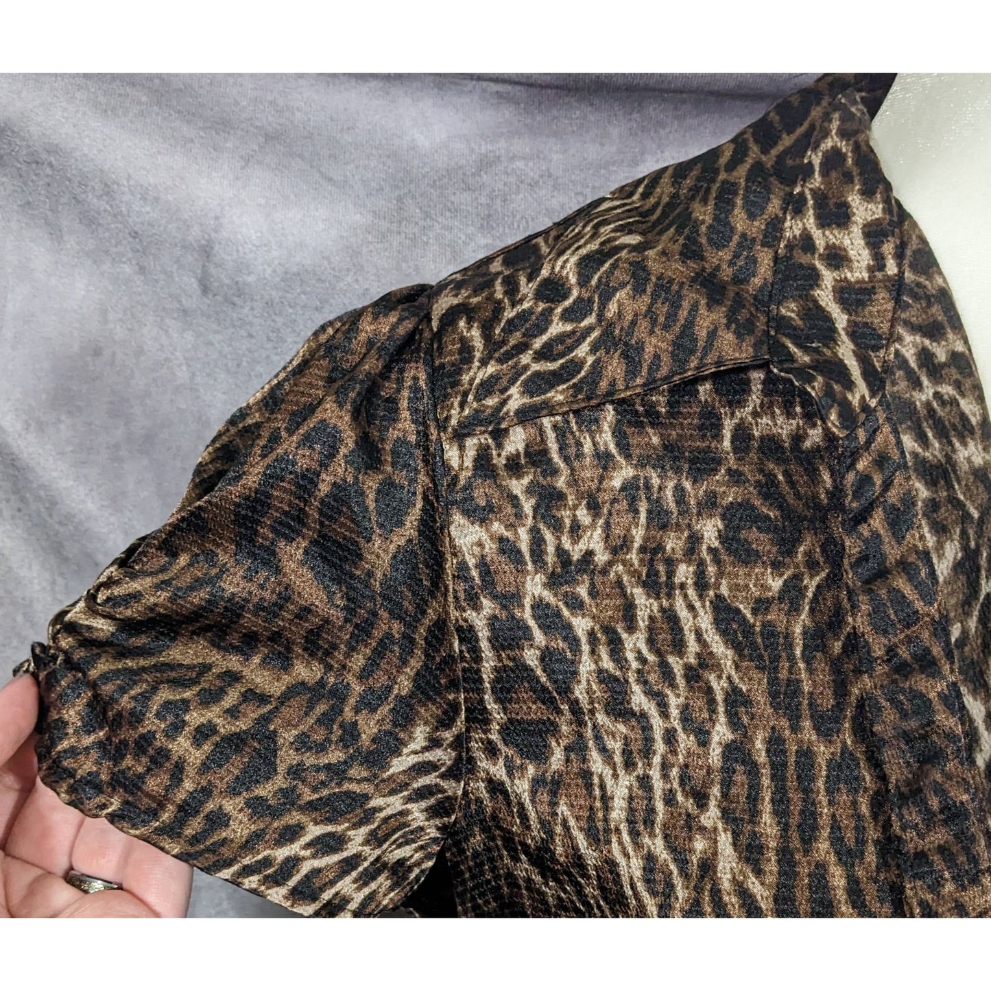 Apt 9 Brown And Black Leopard Print Blouse