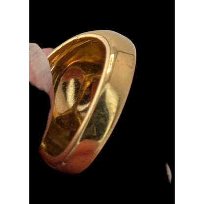 Vintage Avon Gold-Tone Crossover Dome Ring Size 7