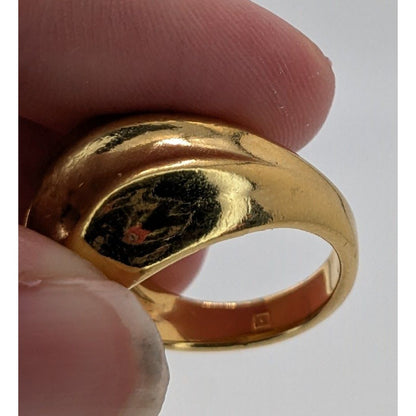 Vintage Avon Gold-Tone Crossover Dome Ring Size 7