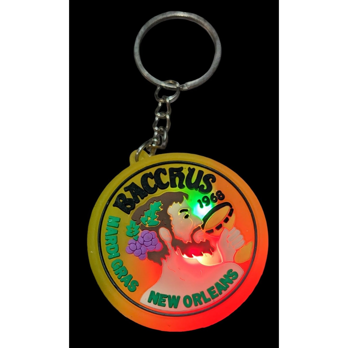 Bacchus Mardi Gras New Orleans Light Up Keychain